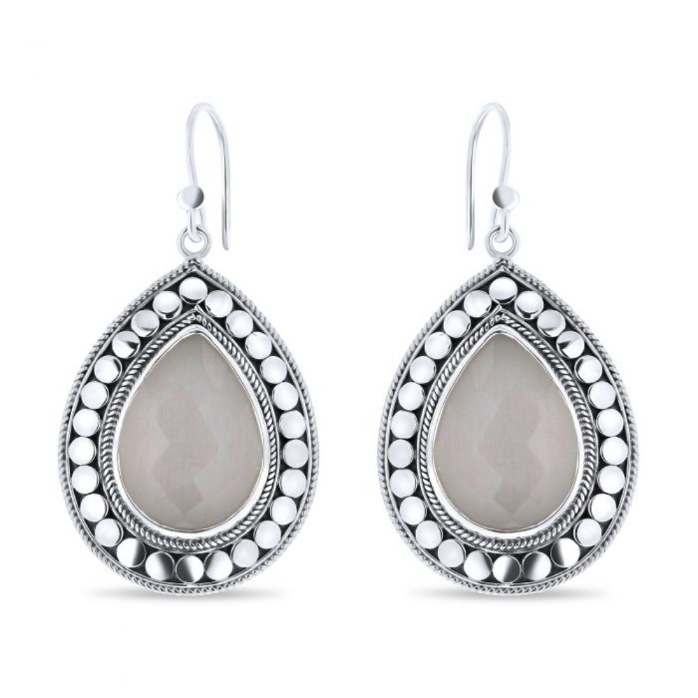 CLOSE TO ZEN | Oorbellen - Feels like summer grey moonstone